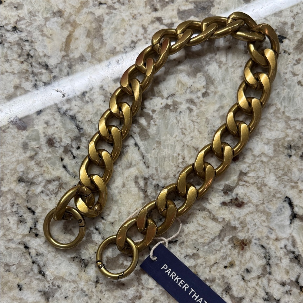 NWT PARKER THATCH CHUNKY GOLD SHOULDER STRAP